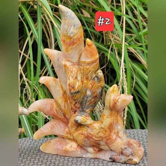 Crazy Lace Agate Nine-Tail Fox - Picture 7 of 14